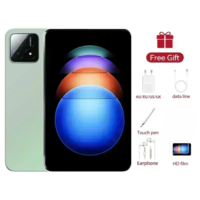 2025 Pad 7S Pro Global Mi 11 inch tablet Android 14 22GB 2TB Snapdragon 8 Gen2 4K HD 5G WIFI Bluetooth WPS 20000mAh tabletten Tab: 12.4 / WHITE