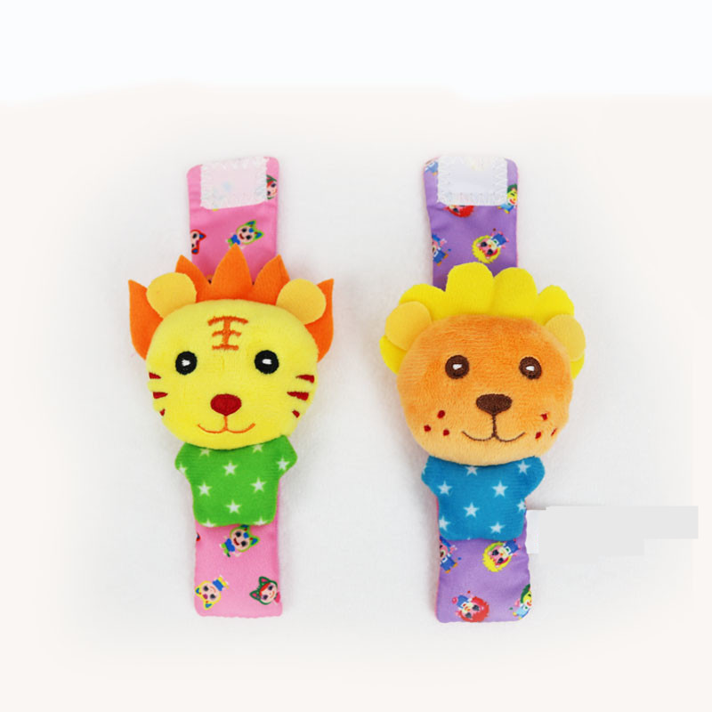 Sozzy-SONAJA de muñeca con dibujos de cebra para bebé, calcetines suaves para bebé, conjunto educativo, el mejor , juguetes para niño y niña: N 2pcs wrist rattle