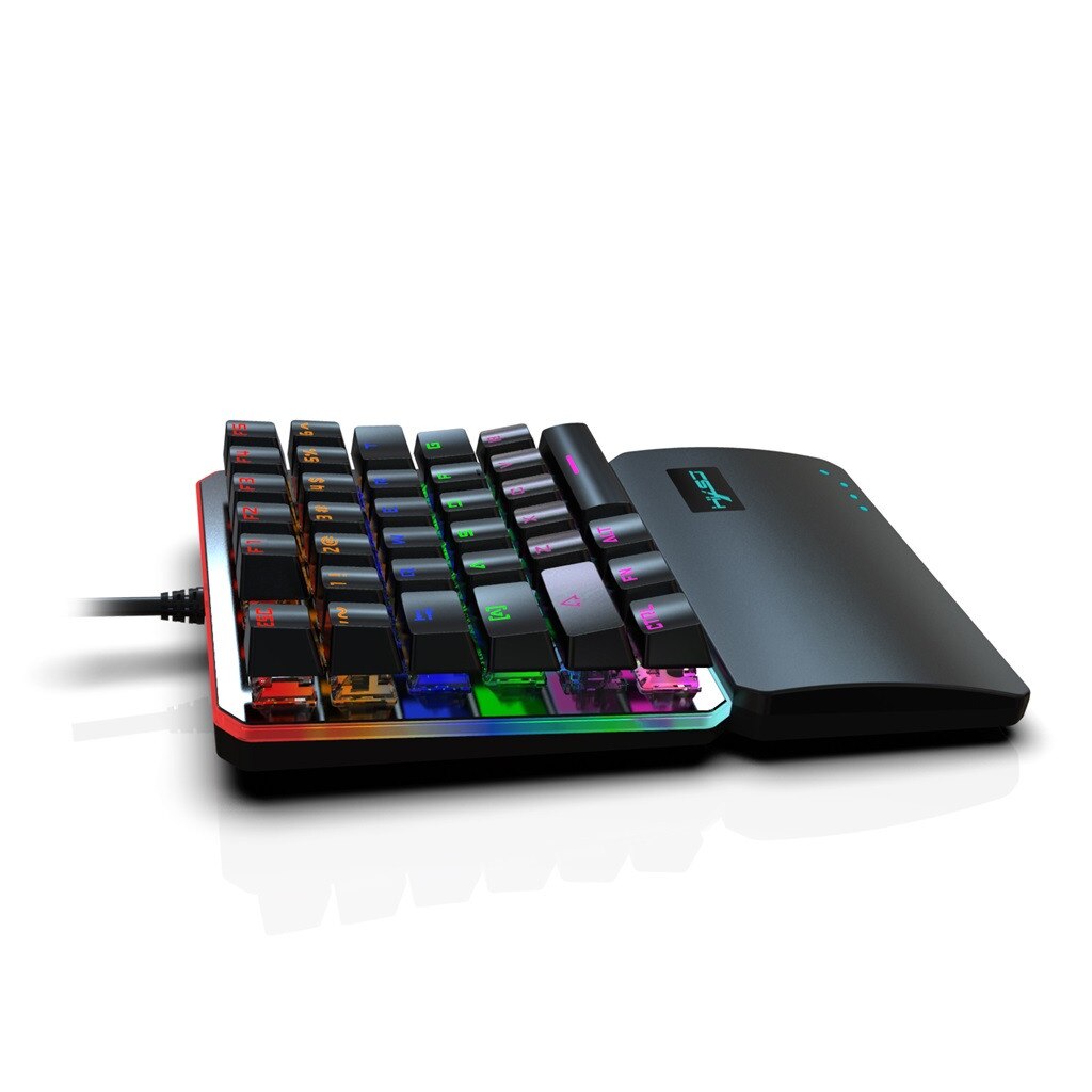 35 keys USB interface keyboard ergonomic LED backlight game wired mouse has a special light button at the bottom of the mouse
