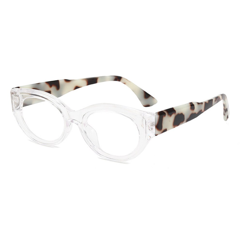 Retro Oval Frame Sunglasses Catwalk Small Frame Sun Glasses Men's/Women's Universal UV Protection Outdoor Travel Eyewear: Transparent leopard