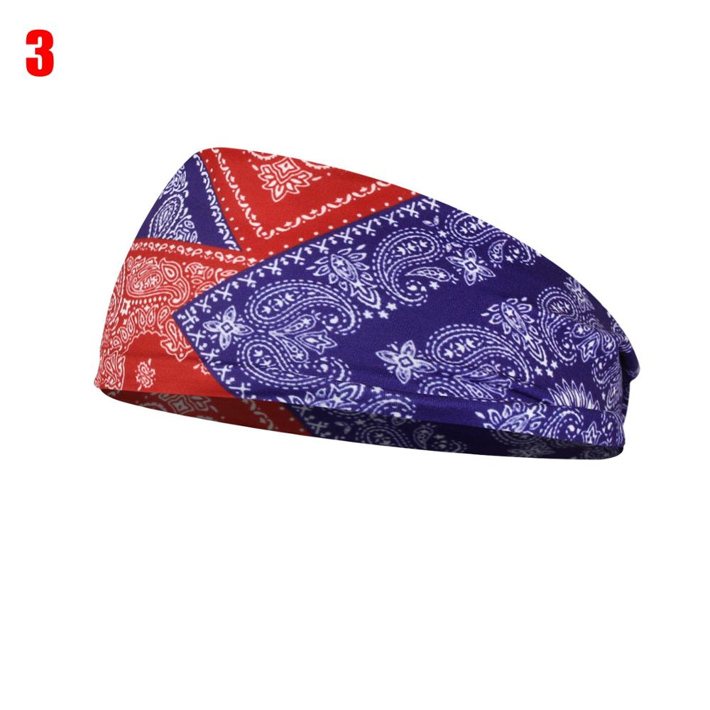 1 pc katteflagg mønster yoga elastiske hårbånd sportshodebånd antiskli slanke svettebånd for treningsstudio fitness hårbånd turban: 3