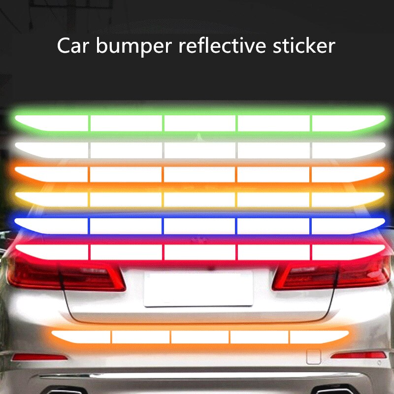 Auto Hinten Reflektor Stoßstange Aufkleber Hinten Stoßstange Aufkleber Dekorative Kratzer Licht Anti-kollision Warnung Aufkleber Zubehör