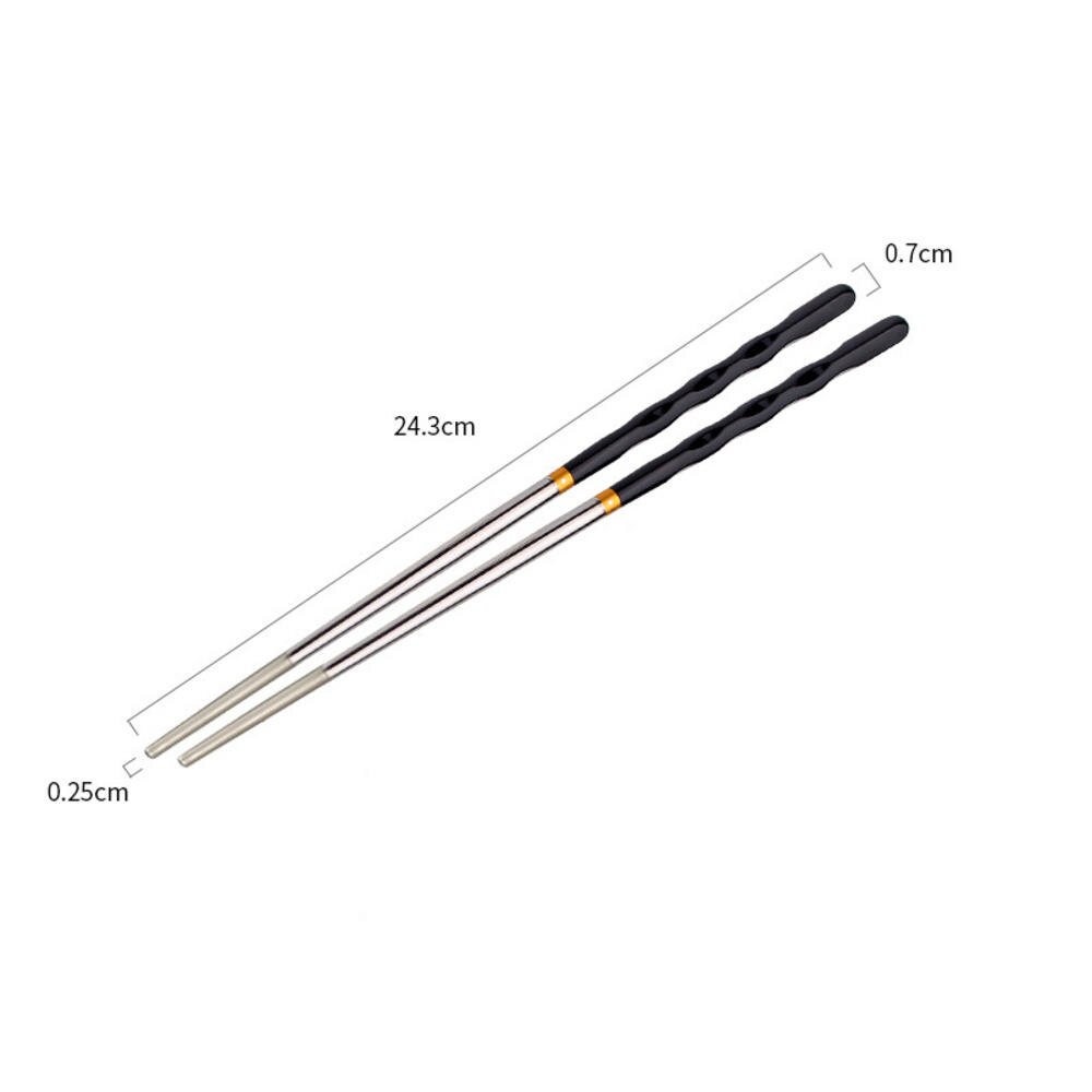 1 par extra långa 38.8cm matlagningspinnar grytpinnar stekning nudelpinnar rostfritt stål kinesiska pinnar: 304 rostfritt stål