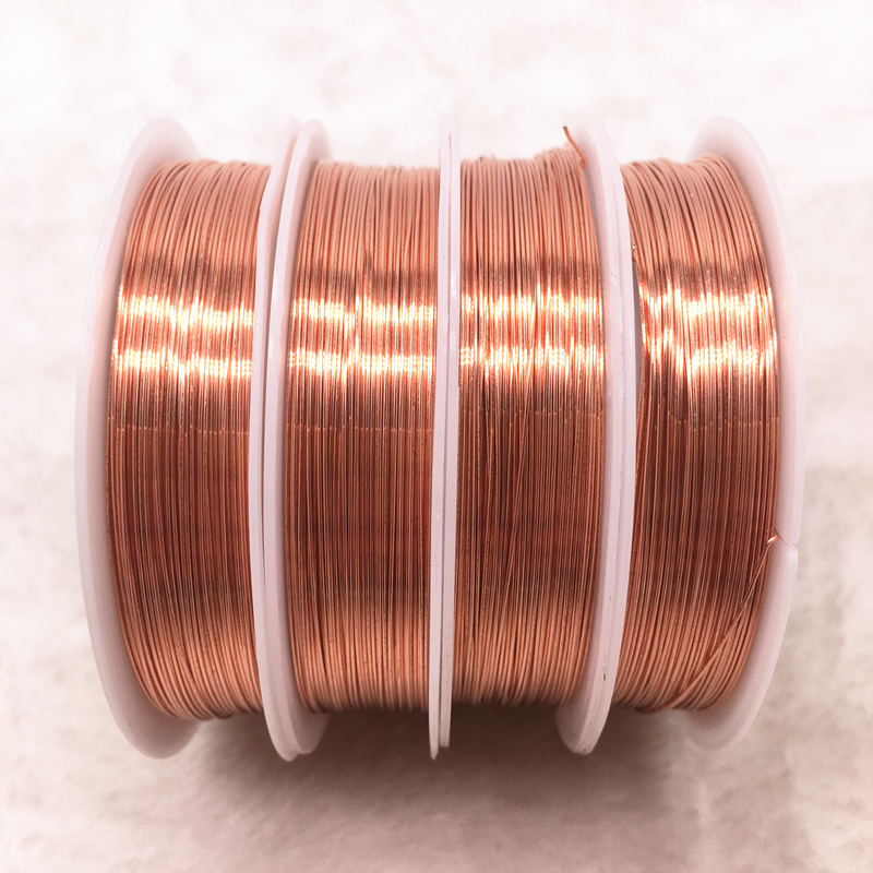 Hurtownie 0.3/0.4mm kolorowe miedziane druty żyłka do nawlekania koralików do tworzenia biżuterii DIY bransoletka: 0.3mm(17m) / copper