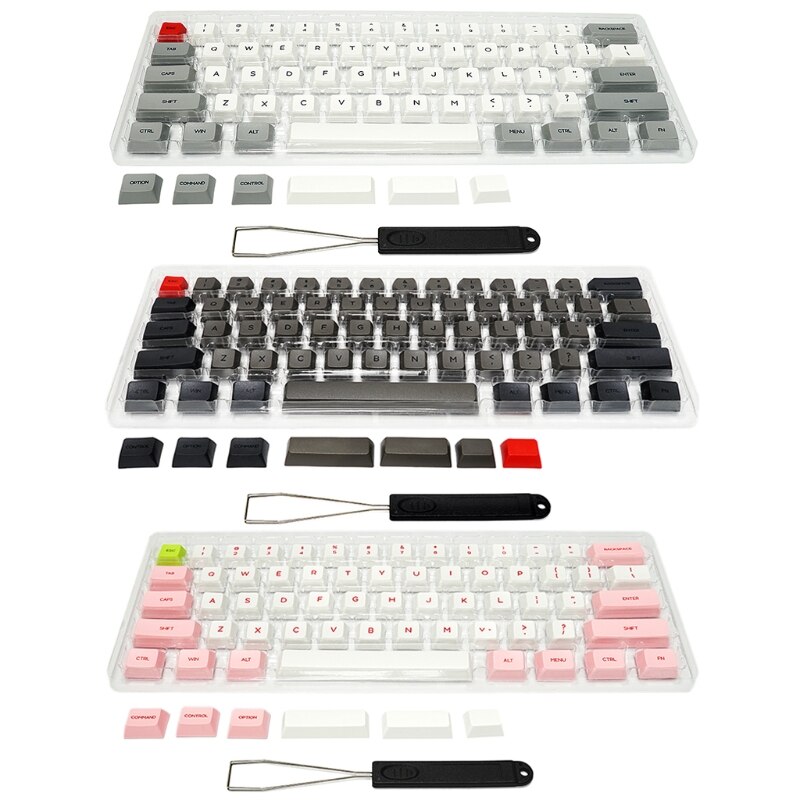 Keyset Keycaps - Double Shot PBT - for GK61 SK61 Mechanical Keyboard