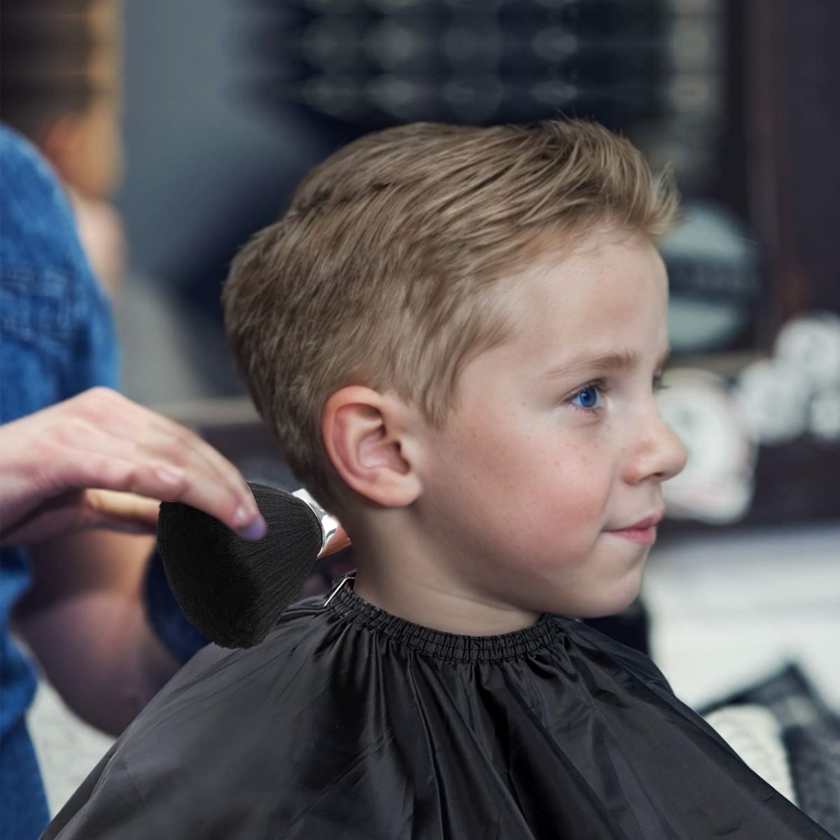 Capa de peluquero de salón negra para hombres y mujeres, capa de corte de pelo, capa de peluquería, delantal de corte de pelo, champú para el cabello, herramientas de tinte, accesorios