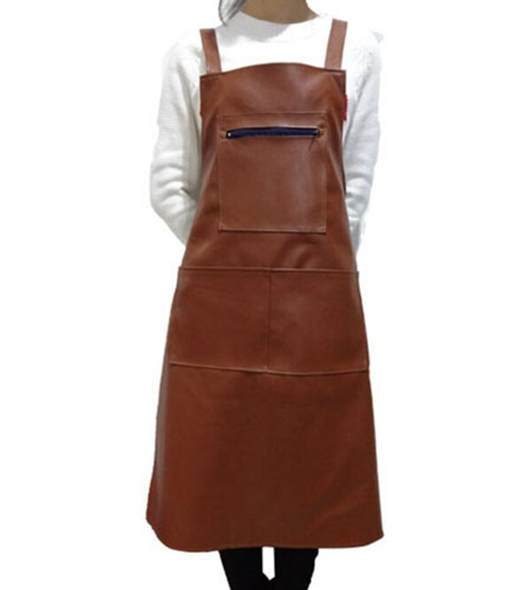 Cuir coréen imperméable et tablier de cuisine, salopette en PU, pour usage domestique, pour hommes et femmes