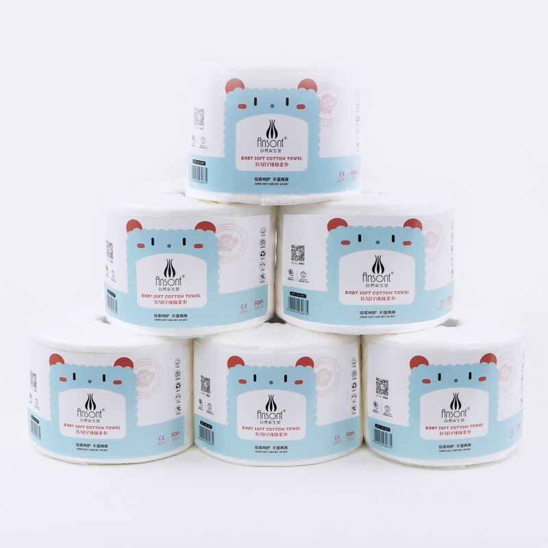 China factory 100% cotton disposable baby dry wipes