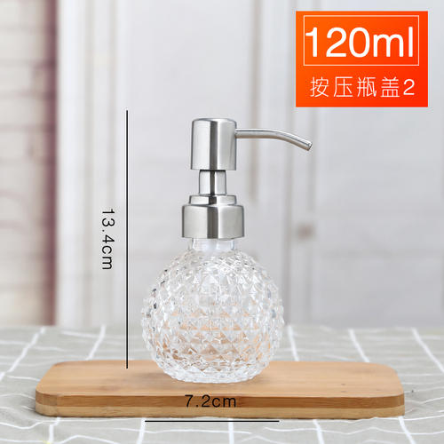 Botella de desinfectante de manos para Baño de Hotel, dispensador de Gel de ducha, botella de prensa, dispensador de jabón, botella vacía de vidrio para loción: Rojo
