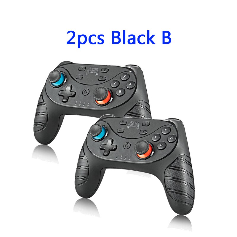 Mando inalámbrico Bluetooth para consola n-Switch Pro Lite, compatible con NS Switch, videojuego, Joystick USB, pc: 2pcs Black B