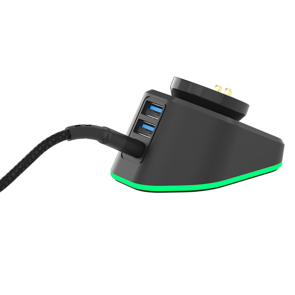 For Logitech G502 Wireless Gaming Mouse Charging Dock Magnet Contact Fast Charge Dual USB3.0 with RGB Breathing Light 2m Cable
