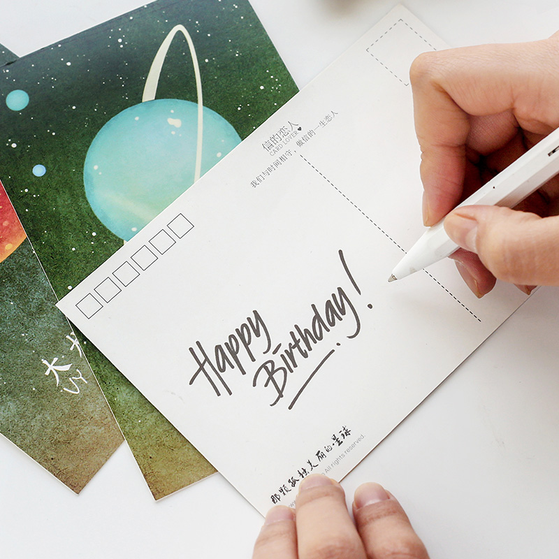 30 sztuk/zestaw samotna i piękna planeta pocztówka brązujący serii kartki z życzeniami DIY dziennik dekoracja materiały piśmienne