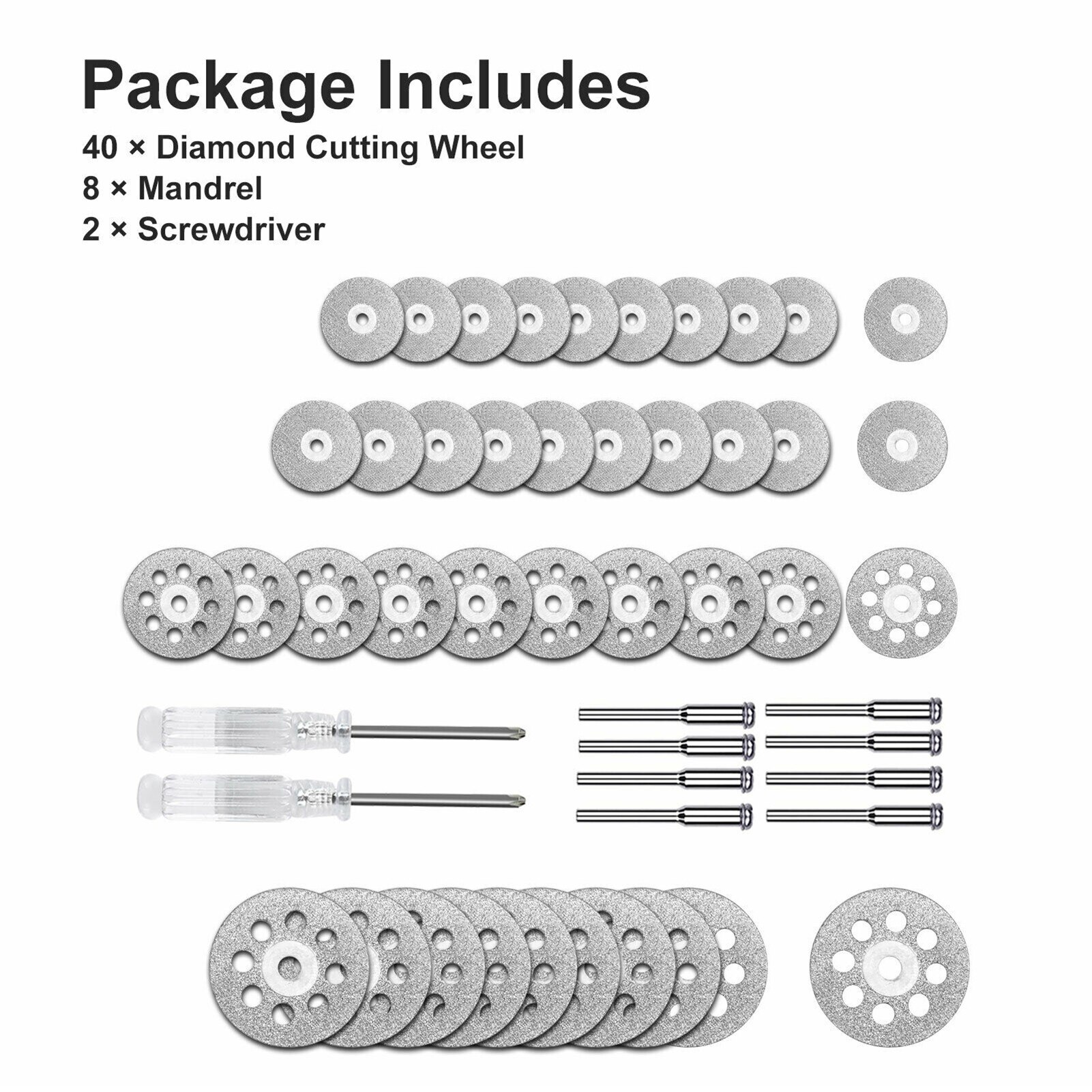 50Pcs Diamond Cutting Wheel Kit For Rotary Tools D Grandado