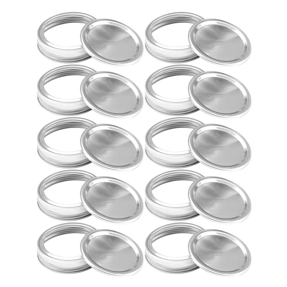10 Uds boca ancha tapas tarro tapas a prueba de fugas seguro jarra tipo Mason para conservas tapas para jarra tipo Mason para conservas s diámetro 70mm, 86mm: F 70mm