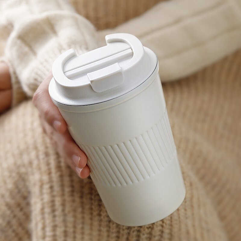 350ml Kawaii Reusable Coffee Cups Stainless Steel Outdoor Portable Travel Car Coffee mug Thermos Double Wall