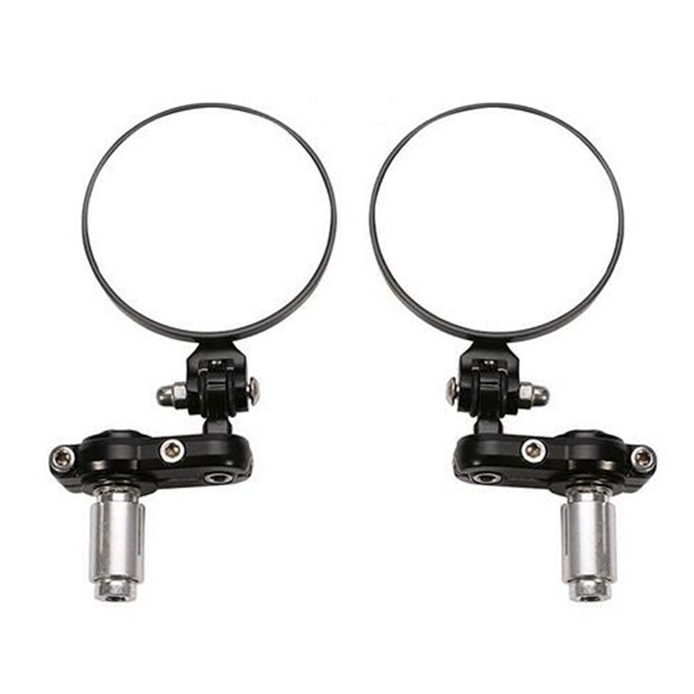 Noir universel de moto 3 "rond 7/8" rétroviseurs d'extrémité de barre de poignée café RACER BOBBER CLUBMAN pour Honda Suzuki KTM Yamaha kawasaki: Black can adjusted