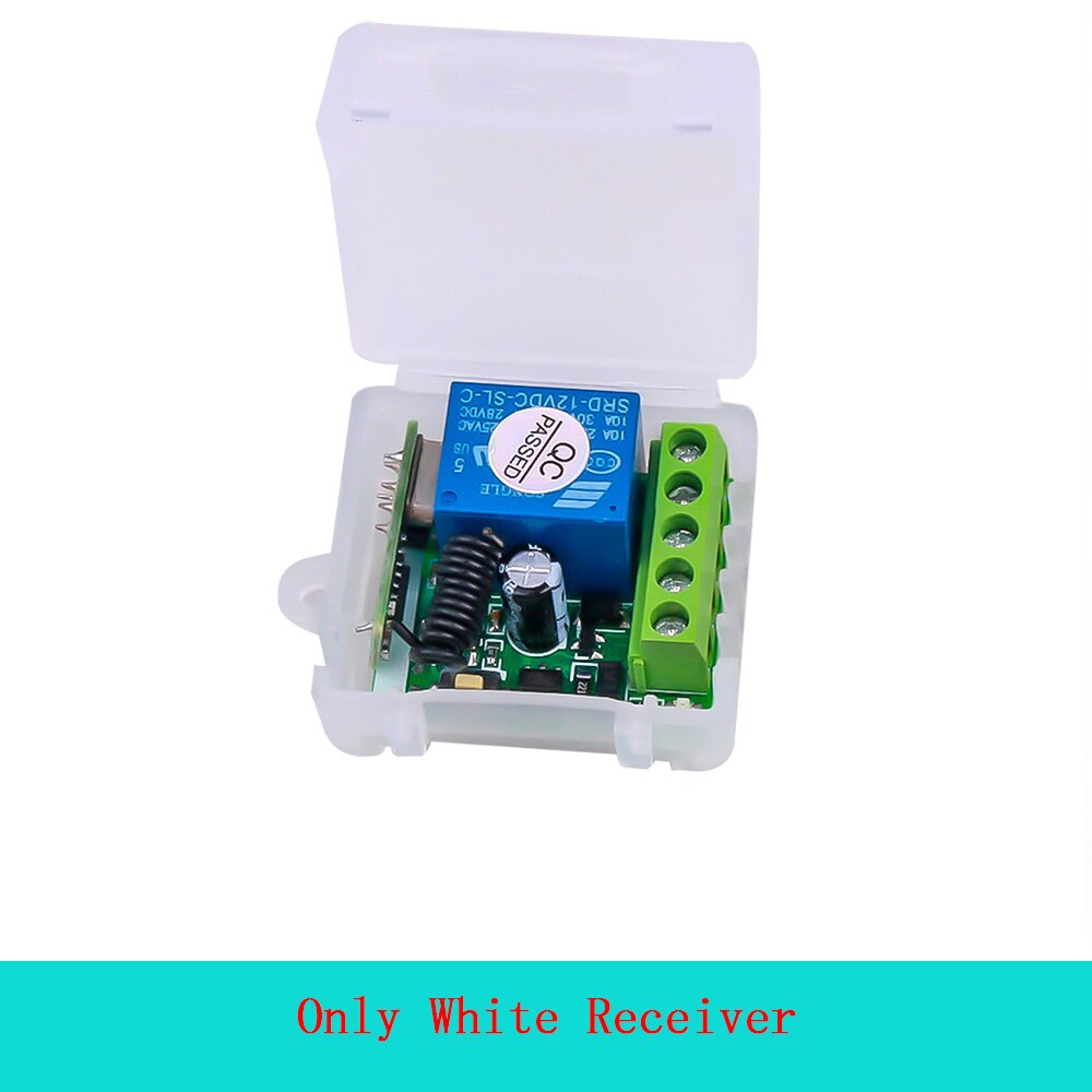 433 Mhz Wireless Remote Control Switch DC 12V 1CH Relay Receiver Module With Remote on off Transmitter For LED Electronic lock: GRAY
