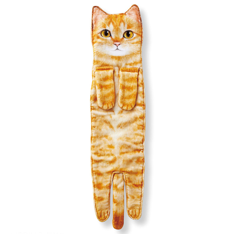 Leuke Kat Handdoek Multipurpose Microfiber Gezicht Handdoek Super Zachte Absorberende Handdoek Thuis Badkamer Keuken Leuke Kat Handdoek B99: Little orange cat / Quick drying