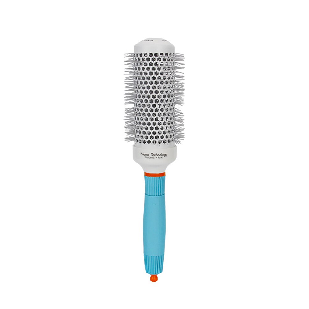 Round Blue Hair Brush Ceramic Ion Hairbrush Comb Salon Hair Styling Tools: 5 X 27 cm