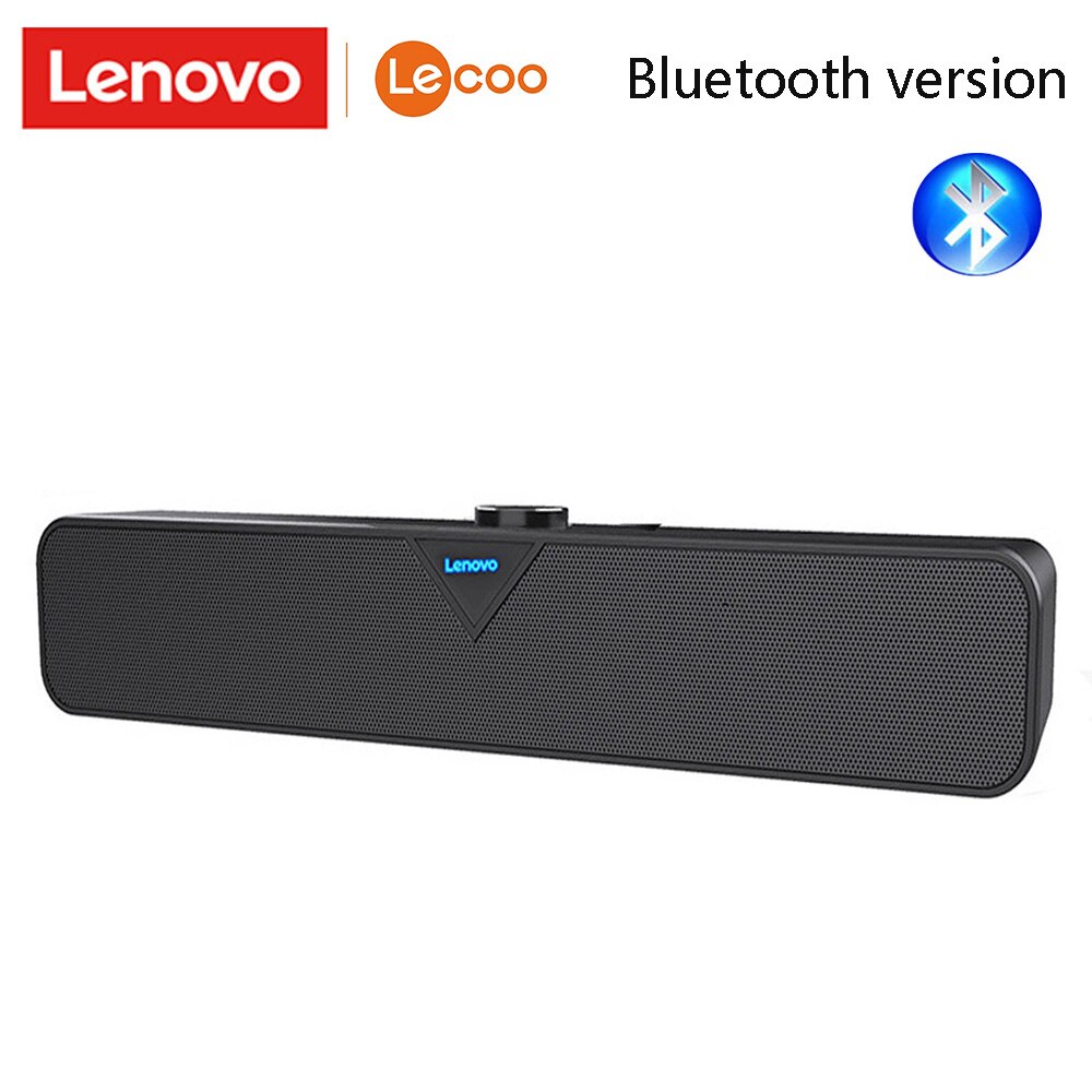 Lenovo Lecoo DS102 Sound Bar Wireless Bluetooth 5.0 Speaker USB Powered Wired Mini Soundbar Speaker Subwoofer for PC Tablet: Wireless Speaker