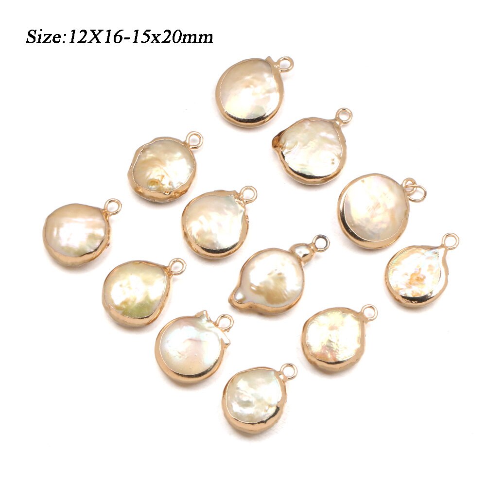 Natural Freshwater Pearl Pendants Charms Connector Pendants for Jewelry Making DIY Accessories Fit Necklaces Bracelet Earrings