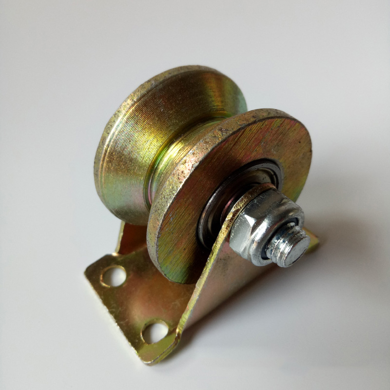 Polea giratoria Universal de acero M50/60/75, palanca de rueda de rodamiento en forma de V, accesorios de herraje de silla