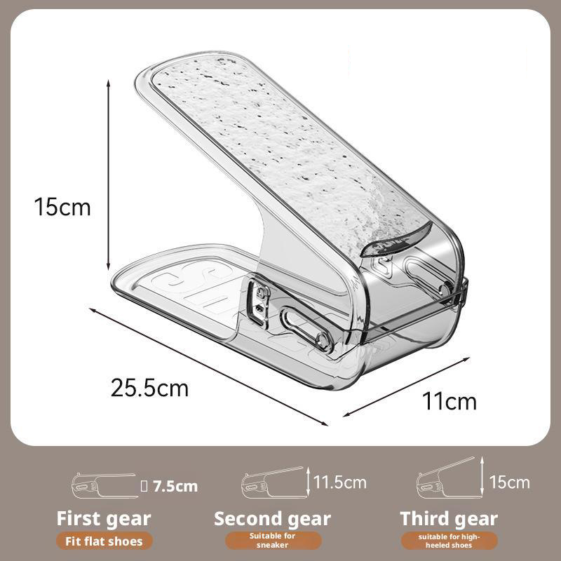 Skohylleorganisatorskap justerbart dobbeltlags skohylle oppbevaringsorganizer skap skostablere organisering skoeske: Blandet farge