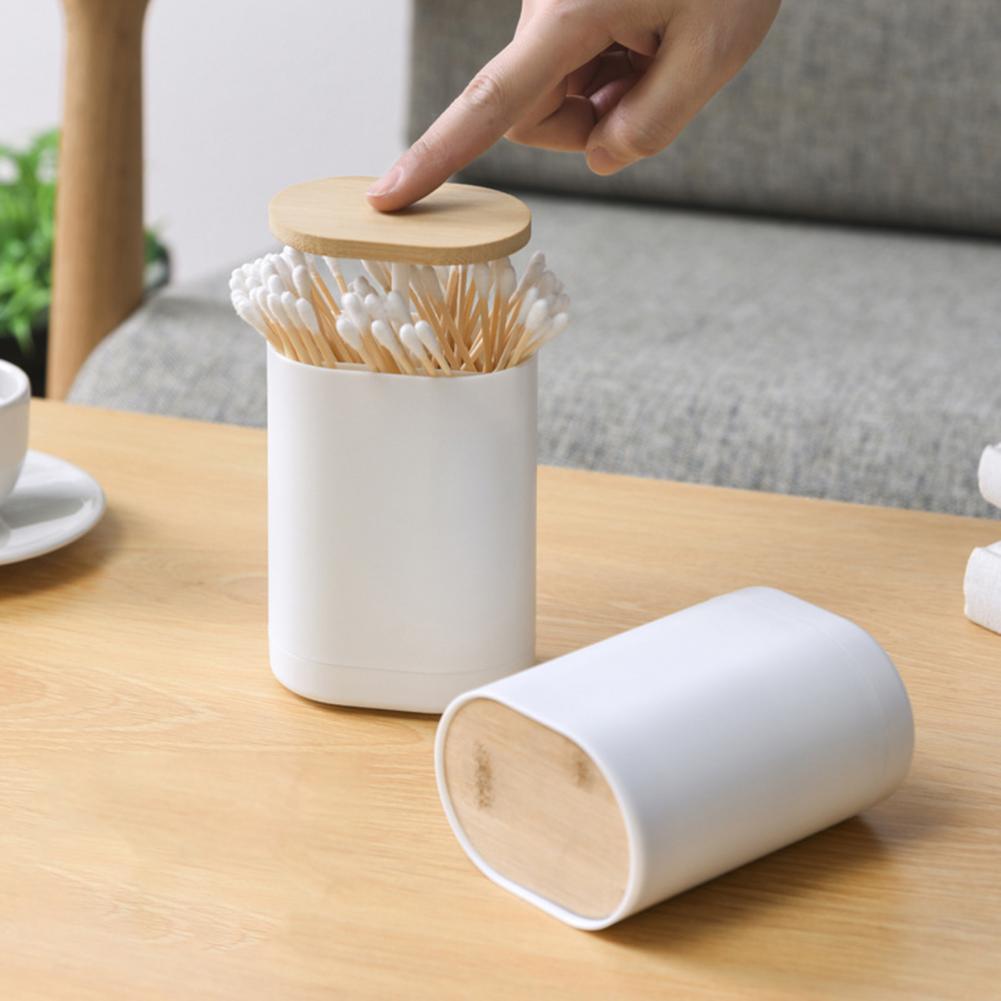 Toothpick Holder Automatic Dust-proof Compact Convenient Cotton Swab Toothpick Dispenser for Home Bedroom