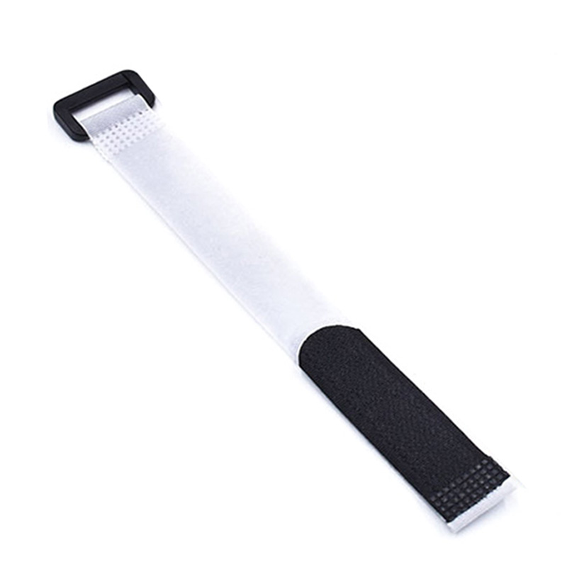 10 pezzi nylon fibbia inversa gancio e cinghia ad anello fascette riutilizzabili cinghie per cavi per filo organizzatore nastro di fissaggio 20/30/40 cm: 10mm / bianca