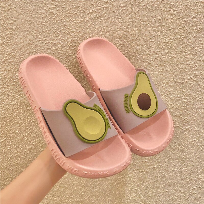 Paar der Hausschuhe frauen Hausschuhe Plattform Sommer Schlecht Koreanisch-Stil Eva Avocado Pantoffel für Männer drinnen Schuhe Mann schuhe