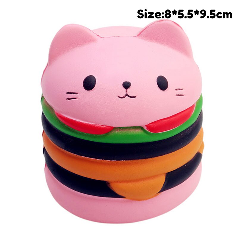 Schöne Hamburger Katze Milchshake Eis Cartoon Snack Squishy Spielzeug Weiche Langsam Steigenden Squishy Spielzeug Mit Gute Geruch Duftenden Spielzeug: SW-FSHBM-111