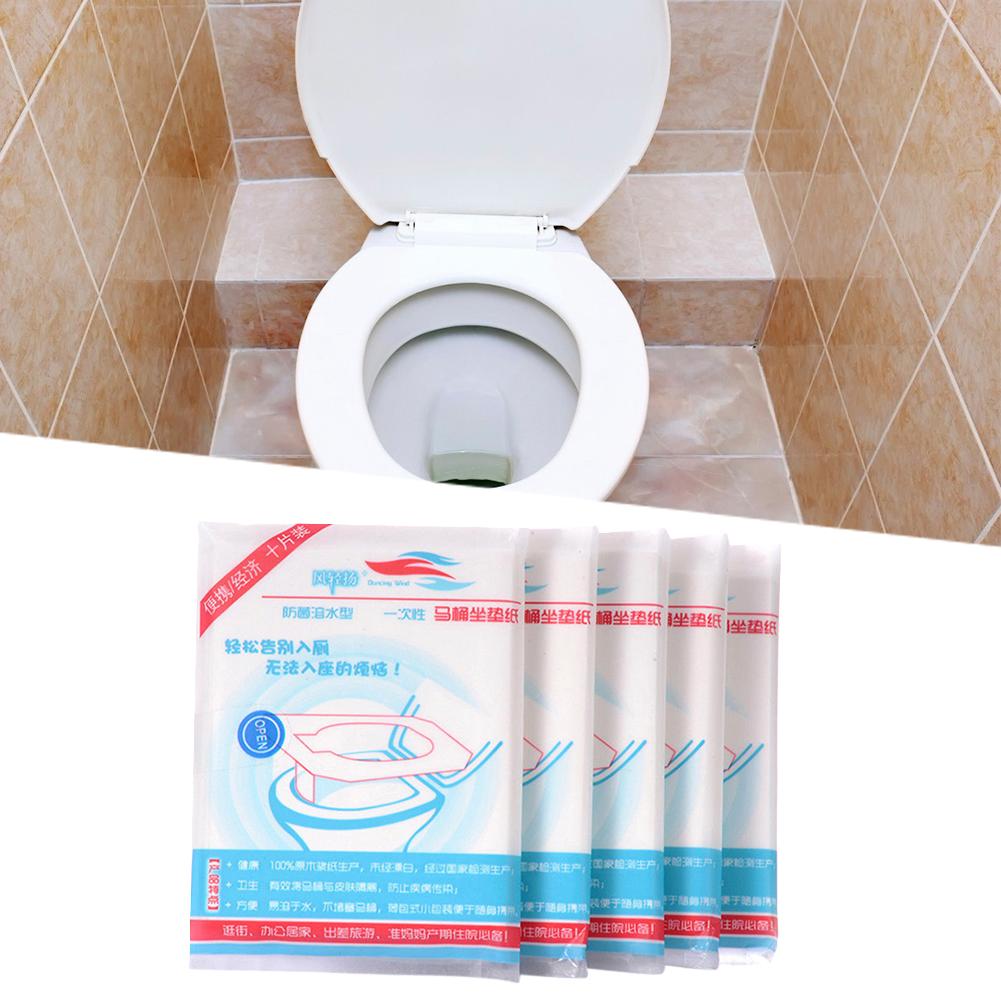 10 stücke Einweg Wc Sitz Abdeckung Heimat Reise Schlecht Wc Papier Pads