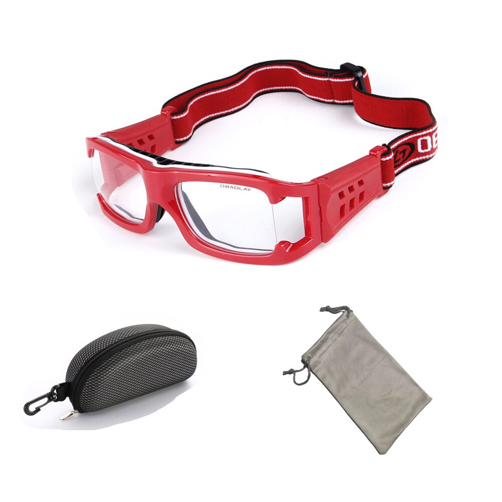 Männer Gläser Fußball Basketball Anti-Kollision Sport Brille Brillen Fußball Fitness Training Brillen Bike Radfahren Gläser: 04 with case