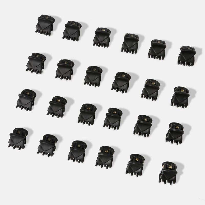 12-24 st/kartong svart mix färg liten flicka babysäker plast hår klämmor hårnålar flickor koreansk stil hårstyling accessoarer: 1.5cm matt svart