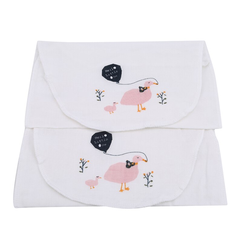 2 st/förpackning aby wicking handduk absorberar svett tillbaka handduk svettservetter återanvändbar babyhandduk med tecknat tryck