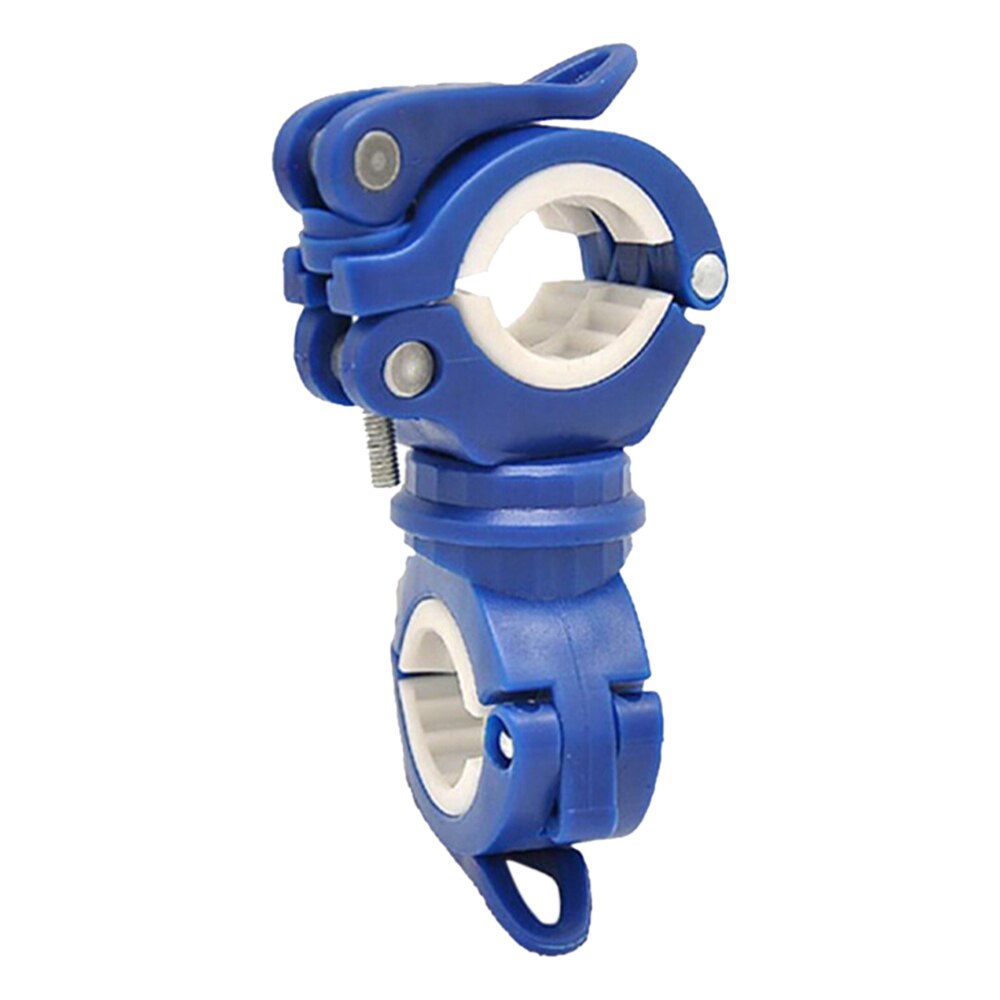 Convenient Bicycle Light Bracket Bike Lamp Holder LED Torch Headlight Pump Stand Quick Release Mount 360 Degree Rotatable: Blue
