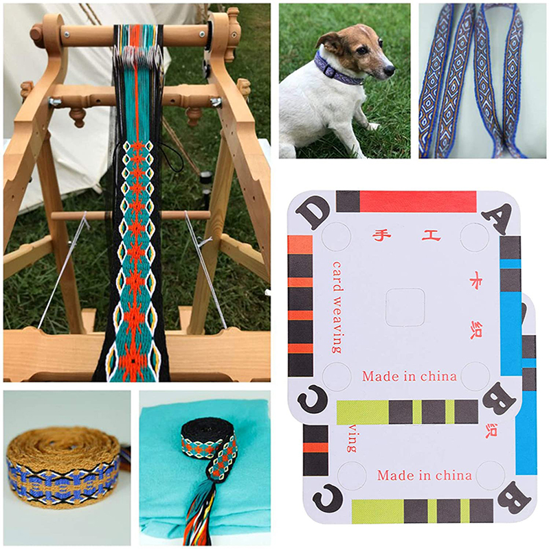 30pcs/50pcs Weaving Cards DIY Tablet Handmade Weaving Card Paper Loom Cards for Loom Weaving Supplies 5X5cm