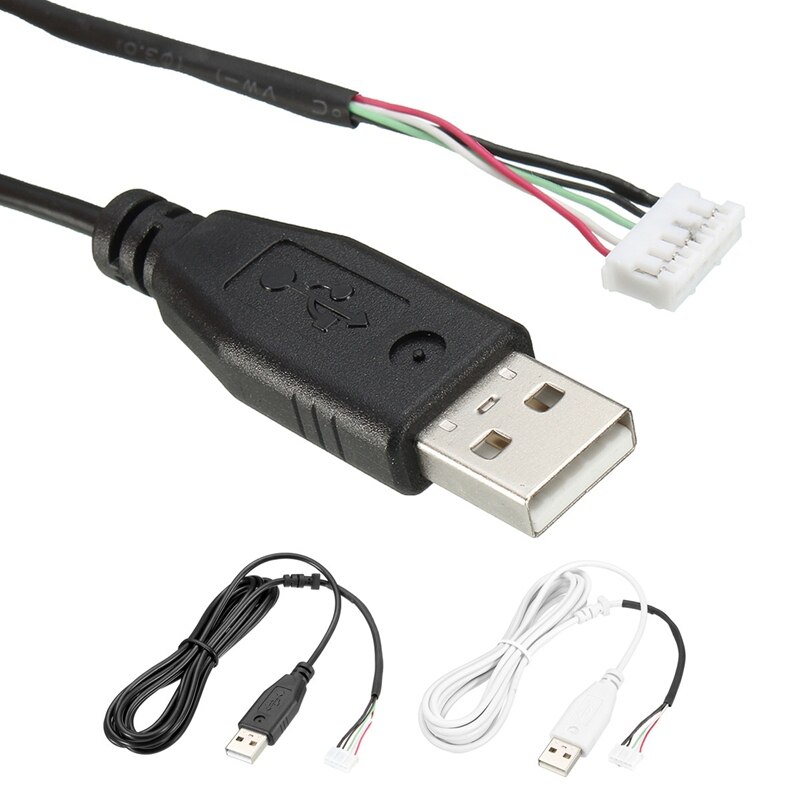 Gaming muis usb muiskabel vervangende draad voor razer deathadder 1800 3500 abyssus wit zwart deathadder elite