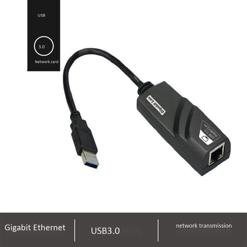 Adaptador de red USB 3,0 a RJ45 Gigabit Ethernet LAN (10/100/1000) Mbps, tarjeta de red Ethernet para PC,