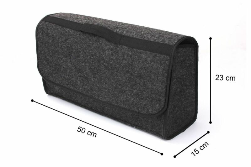 Multi-use Gray Felt Trunk Organizer Car SUV Storage Bag Travel Boot Box Foldable