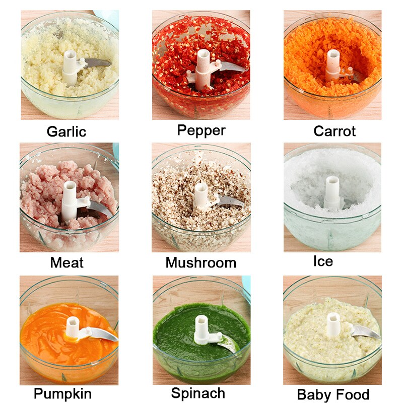 Multi-function Whirlwind Vegetable Shredder Cutter Chopper Garlic Ice Crusher Meat Grinder High Speedy Food Slicer