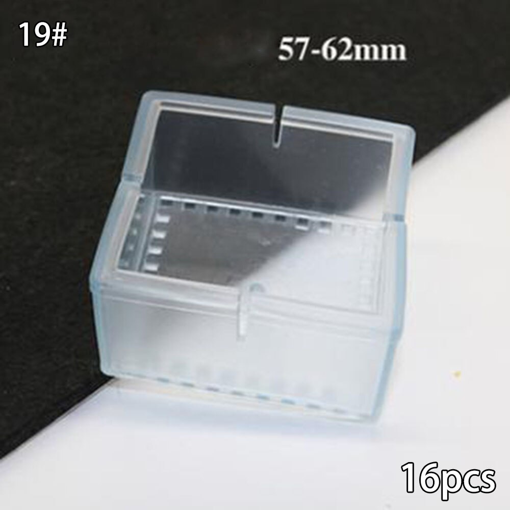 16x Silikon Gummi Stuhl Bein Füße Pads Möbel Umfasst Schutz Für Quadratische bilden Tisch Bein Abdeckung: 19
