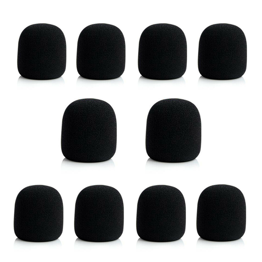 Housse en mousse pour Microphone stéréo KTV, 10 pièces, housse en éponge pour micro de Studio , pare-brise: Black