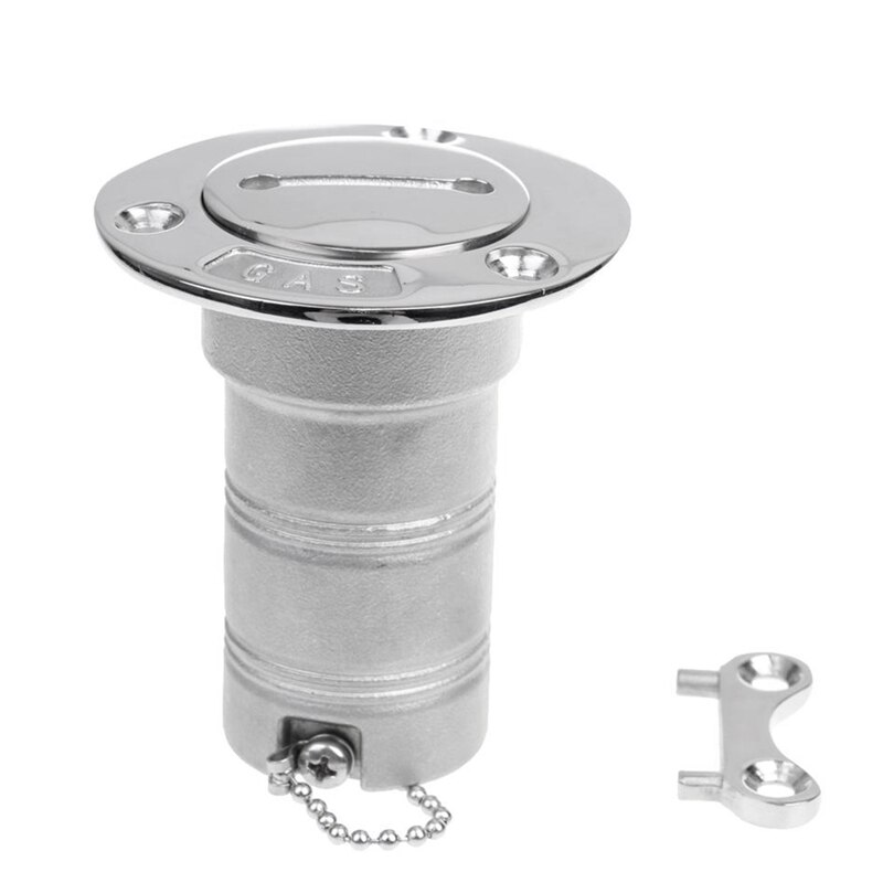 Réservoir marin de carburant de gaz de Port de remplissage/remplissage de plate-forme de bateau d'acier inoxydable de 38mm 1.5 pouces avec le chapeau principal