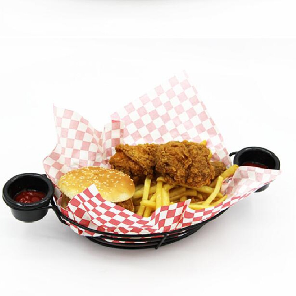 Pommes frites kurve metal brød kurv holder til pommes frites fish/chips/appetitvækkere