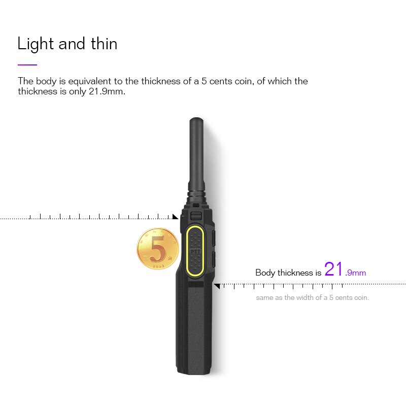 Zastone V77 Mini Tragbare Walkie Talkie Uhf 400-470Mhz 1500Mah Hf Transceiver Kommunikator Handheld Zwei-Weg Schinken Radio (Eu-stecker)