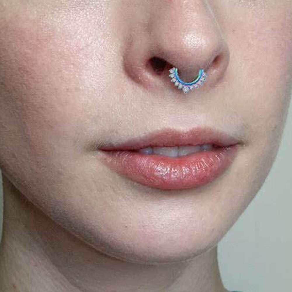 Septum Clicker Neus Rings Hoop Rvs Kraakbeen Daith Tragus Helix Scharnierende Naadloze Clicker Daith Rook Piercing Sieraden