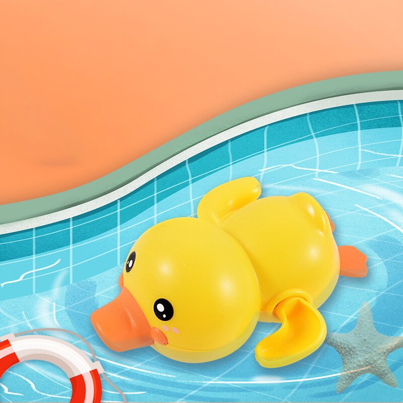 Baby Bad Spielzeug Badezimmer Dusche Baby Uhrwerk Schwimmen Kinder Spielen Wasser Niedliche Kleine Gelbe Ente Baden Badewanne Spielzeug Für Kind: yellow duck