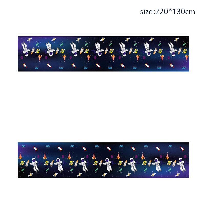 Outer Space Astronaut theme Party Tablecloth Happy Birthday Party Decor for Boys 1st Paper Tray Set Disposable Party Supplies: Grey