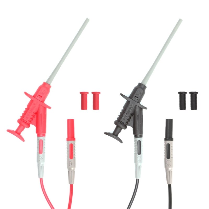 10pcs Multimeter Needle Tip Probe Test Leads 4mm Banana Plug Alligator Clip Kit M4YC
